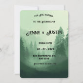 Invitation Mariage en forêt verte (Dos)