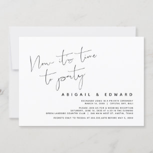 Invitation Mariage en fuite, C'est maintenant temps de faire 