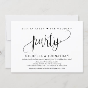 Invitation Mariage en fuite, C'est une fête après le mariage