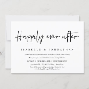Invitation Mariage en fuite de fête casual heureux à tout jam