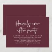 Invitation Mariage en fuite, fête de bonheur éternel (Devant / Derrière)