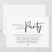 Invitation Mariage en fuite, fête de bonheur éternel (Devant / Derrière)