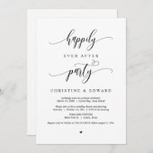 Invitation Mariage en fuite, fête de bonheur éternel (Devant / Derrière)