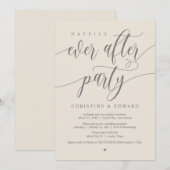 Invitation Mariage en fuite, fête de bonheur éternel (Devant / Derrière)