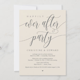 Invitation Mariage en fuite, fête de bonheur éternel