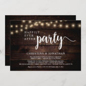 Invitation Mariage en fuite fête Happily Ever After, Guirland (Devant / Derrière)