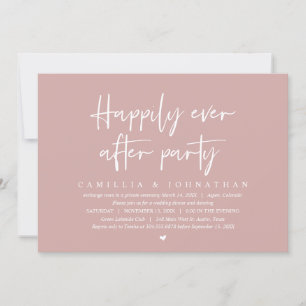 Invitation Mariage en fuite, fête pour toujours heureux