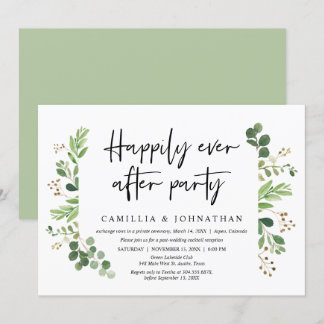 Invitation Mariage en fuite, fête pour toujours heureux