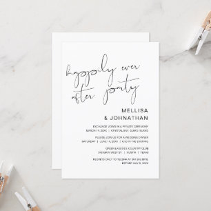 Invitation Mariage en fuite, fête pour toujours heureux