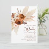 Invitation Mariage en herbe de Pampas de Bohème Brûlé (Debout devant)