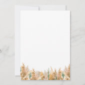 Invitation Mariage en herbe moderne Boho élégant Pampas (Dos)