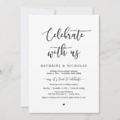 Invitation Mariage en Intime, Célébrez avec nous, Romantique  (Devant)