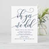 Invitation Mariage en Intime, Oh Oui, Nous L'Avons Fait (Debout devant)