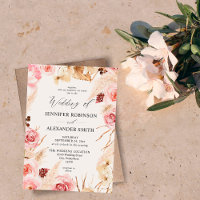 Mariage en laiton Bohême rose et beige Floral Pamp