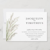 Invitation Mariage en laiton Pampas peint (Devant)