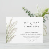 Invitation Mariage en laiton Pampas peint (Debout devant)