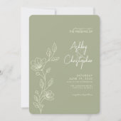 Invitation Mariage en ligne de sol souple moderne (Devant)