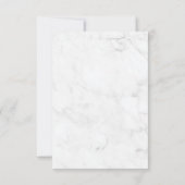 Invitation Mariage en marbre à cadre or Eucalyptus (Dos)