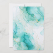 Invitation Mariage en marbre blanc à pointe blanche (Dos)