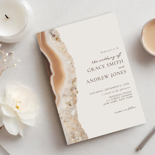 Invitation Mariage en marbre d'Agate de pierre