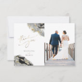 Invitation mariage en marbre d'or noir (Devant)