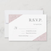 Invitation Mariage en marbre élégant blanc gris rose foncé RS (Devant)