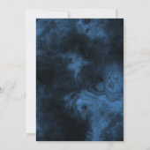 Invitation Mariage en marbre fumé bleu foncé (Dos)