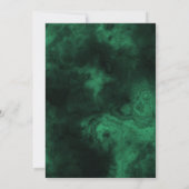 Invitation Mariage en marbre fumé vert foncé (Dos)