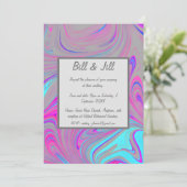 Invitation Mariage en marbre liquide (Debout devant)