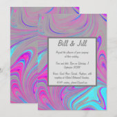 Invitation Mariage en marbre liquide (Devant / Derrière)