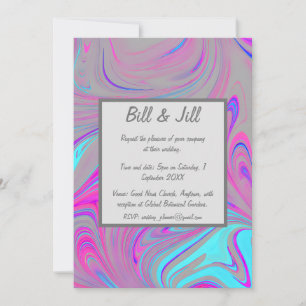 Invitation Mariage en marbre liquide