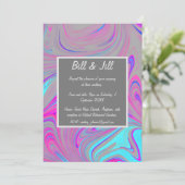 Invitation Mariage en marbre liquide (Debout devant)