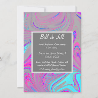 Invitation Mariage en marbre liquide