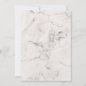 Invitation Mariage en marbre noir et Rose or (Dos)