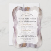 Invitation Mariage en marbre violet Aurum de luxe (Devant)