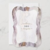 Invitation Mariage en marbre violet Aurum de luxe (Dos)
