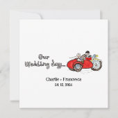 Invitation Mariage en moto et side-car (Devant)
