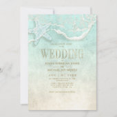 Invitation Mariage en mousse de mer ID837 (Devant)