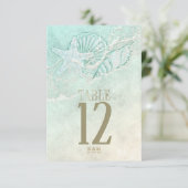 Invitation Mariage en mousse de mer ID837 (Debout devant)