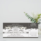 Invitation mariage en noir et blanc (Debout devant)