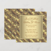 Invitation Mariage en Or Pur (Devant / Derrière)
