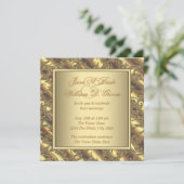 Invitation Mariage en Or Pur (Debout devant)