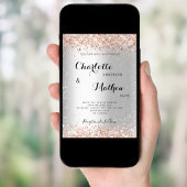 Invitation Mariage en or rose argenté
