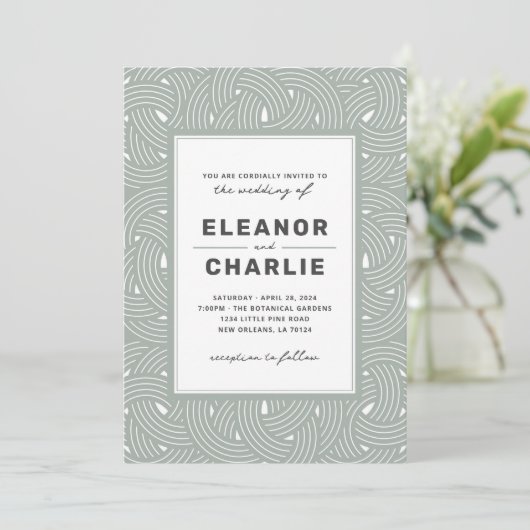 Invitation Mariage en panier (Debout devant)