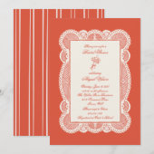 Invitation Mariage en Papier Découpé (Devant / Derrière)