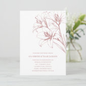 Invitation Mariage en plan rose Lily (Debout devant)