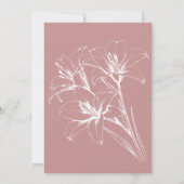 Invitation Mariage en plan rose Lily (Dos)