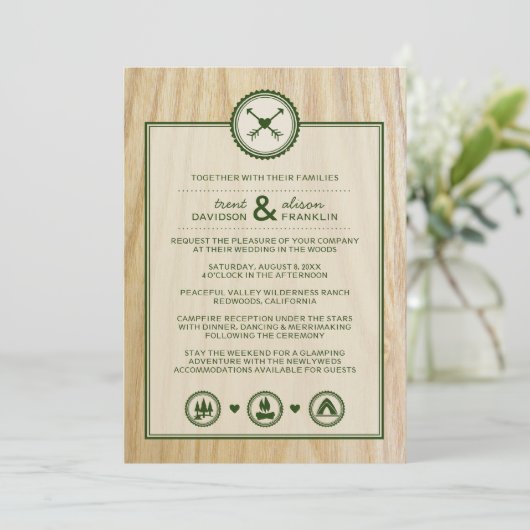 Invitation Mariage en pleine nature & Glamping (Debout devant)