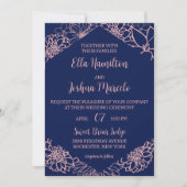 Invitation Mariage en silhouette rose (Devant)