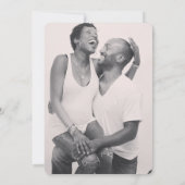 Invitation Mariage en streaming en noir blanc (Dos)